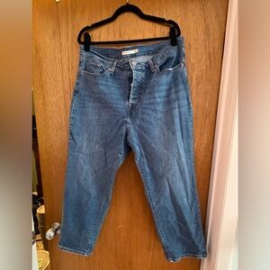 Levi's Blue Wedgie Ankle & Cropped Jeans